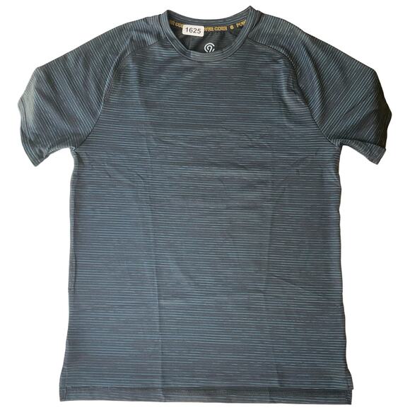 Champion Women’s Short Sleeve Screw Neck Sport T-shirt size M, Blue Stripes - Picture 1 of 6